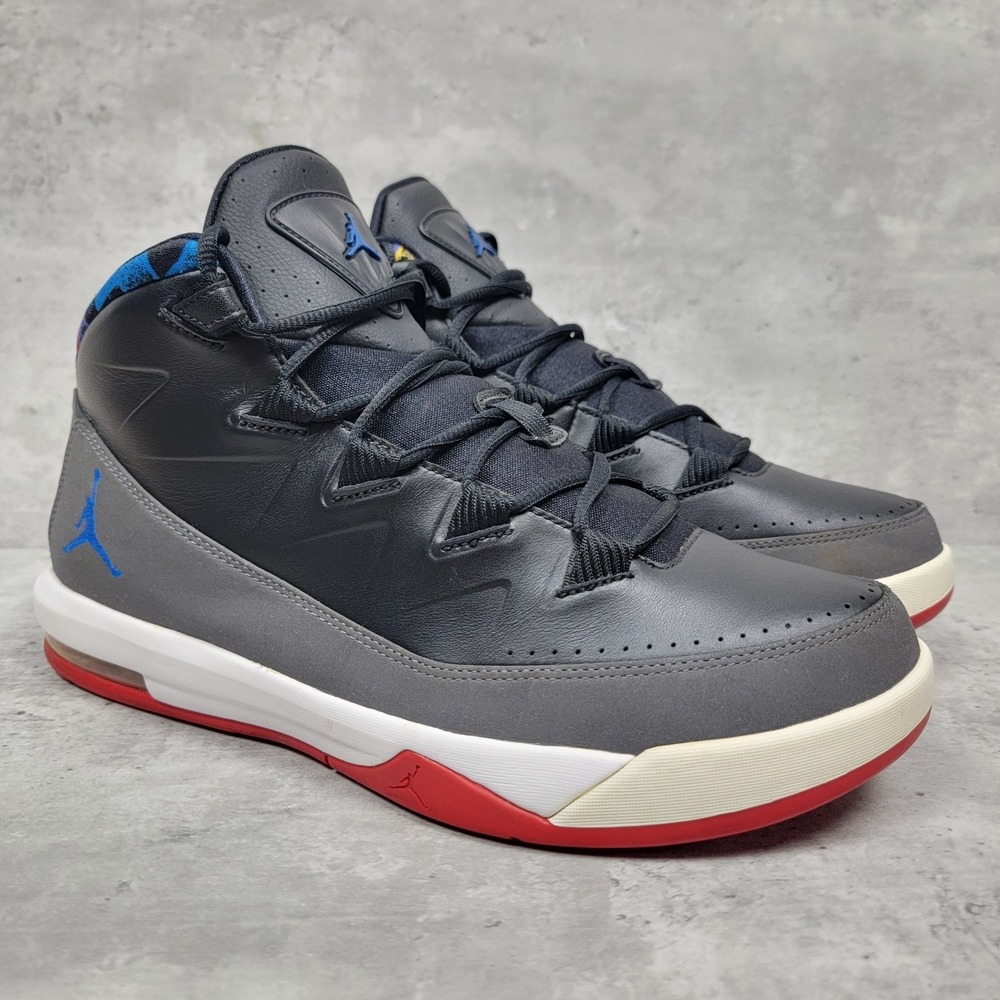 Nike Air Jordan Mens Basketball Shoes Size 11.5 Deluxe Nothing But Net Red Blue